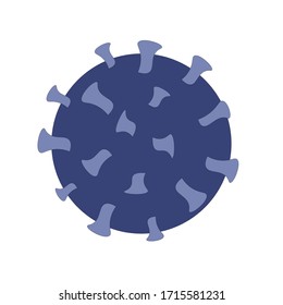 vector coronavirus cell illustration isolated on white background