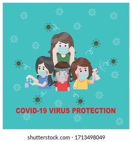 vector coronavirus covid 19 protection illustration