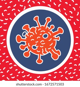 Vector coronavirus COVID 19 seamless repeating pattern.