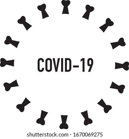 Vektorillustration von Coronavirus Covid-19 Kontagiöse Koronavirus-Epidemie und Koronviren-Grippe-Krise 