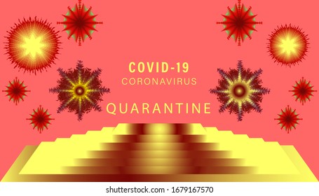 vector of coronavirus. covid-19. coronavirus quarantine vector illustration. coronavirus microbe. 2019-ncov virus