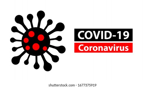 Vector coronavirus covid19 virus symbol. Novel coronavirus outbreak. Global pandemic alert. Covid-19 outbreak. Isolated vector illustration. Abstract virus for banner design