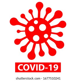 Vector coronavirus covid19 virus symbol. Novel coronavirus outbreak. Global pandemic alert. Covid-19 outbreak. Isolated vector illustration. Abstract virus for banner design