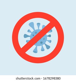 Ilustración del coronavirus vector. Convid 19 banner de estilo plano con objetos aislados