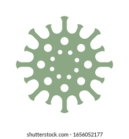 Vektorillustration Coronavirus Illustration flach grüne Farbe