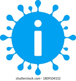 Vector coronavirus info flat icon. Vector pictograph style is a flat symbol coronavirus info icon on a white background.