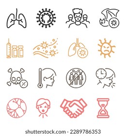vector coronavirus medical equipment element set vector