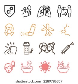 vector coronavirus medical equipment element set vector