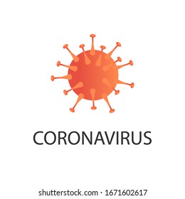 molécula de coronavirus vectorial sobre fondo blanco ( COVID-19 )
