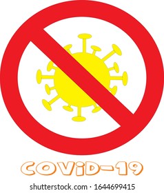 Vektorillustration von Coronavirus stoppt die COVID-19-Epidemie in China und verbreitet sich so schnell Atemwegsinfektionen Ausbruch weltweit Grippe-Korona-Schutzlogo 