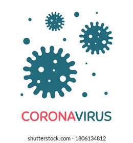 Vector coronavirus that develops strains to spread disease to sick people. isolate on white background.