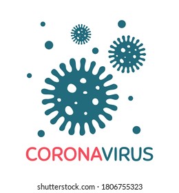 Vector coronavirus that develops strains to spread disease to sick people. isolate on white background.