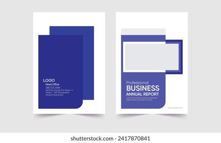 vector corporate annual report cover, professional annual report cover vector