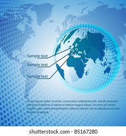 Vector Corporate Background with Earth