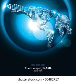 Vector Corporate Banner with Earth