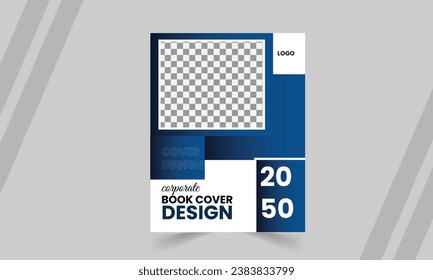 Vector corporate book cover design simple and clean template.