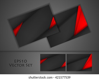 vector corporate bright business cards set. Elments for design. Eps10