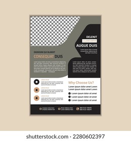 Vector Corporate business flyer design template with bleed