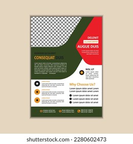 Vector Corporate business flyer design template with bleed