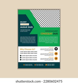 Vector Corporate business flyer design template with bleed