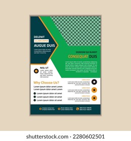 Vector Corporate business flyer design template with bleed