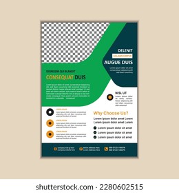 Vector Corporate business flyer design template with bleed