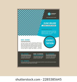 Vector corporate business flyer design template, simple and clean a4 size with bleed.