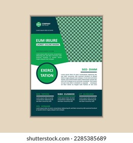 Plantilla de diseño de volante empresarial de vectores, simple y limpio a4 tamaño con sangrado.