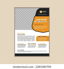 Plantilla de diseño de volante empresarial de vectores, simple y limpio a4 tamaño con sangrado.
