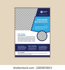 Vector corporate business flyer design template, simple and clean a4 size with bleed.