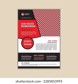 Vector corporate business flyer design template, simple and clean a4 size with bleed.