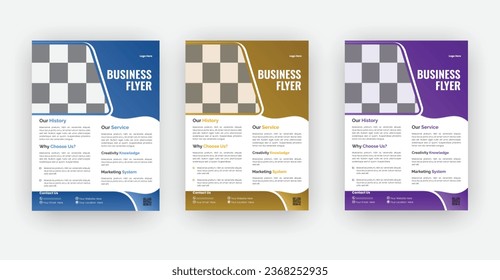 Design-Vorlage für den Geschäftsflyer von Vektorunternehmen