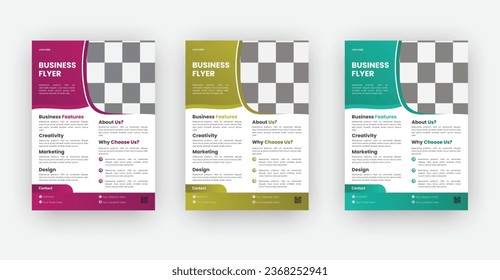 Vector corporate business flyer design template