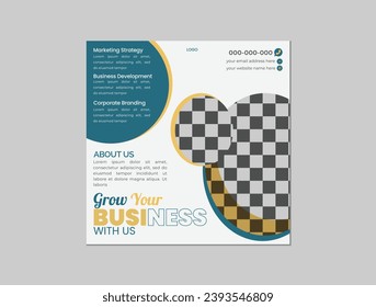 Vector corporate business flyer social media post template