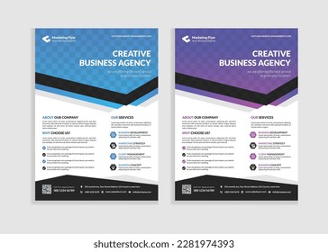 Vector corporate business flyer template and design