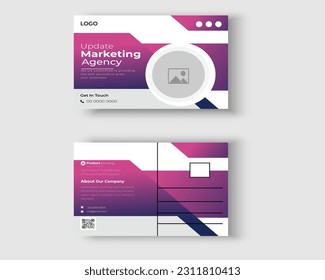 vector corporate business postcard design template