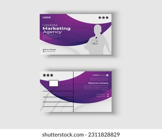 vector corporate business postcard design template