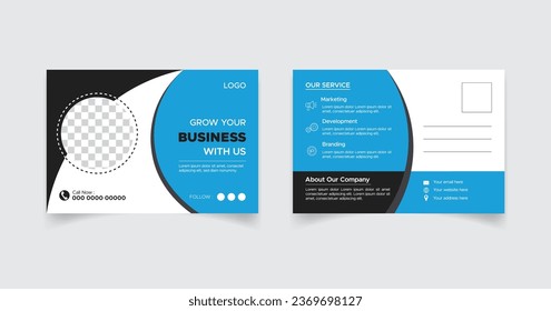 Postkartendesign-Vorlage für Unternehmen