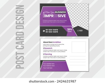 Vector corporate business postcard design template premium vector