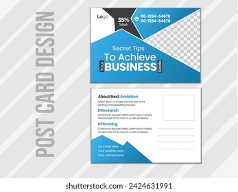 Vector corporate business postcard design template premium vector
