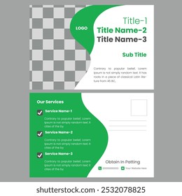 Vector corporate business postcard design template
