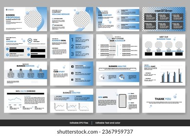 Vector corporate business presentation and business portfolio, profile design, project report, corporate profile