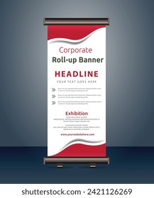 vector corporate business roll up banner standee pull up banner x banner template design