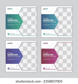 Vector corporate business social media post design and instagram post template