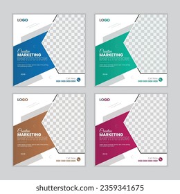 Vector corporate business social media post design and instagram post template