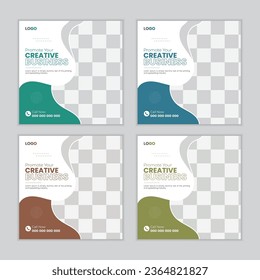 Vector corporate business social media post design and Instagram post template
