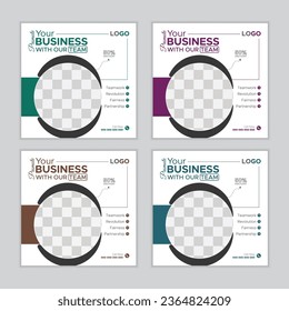 Vector corporate business social media post design and Instagram post template