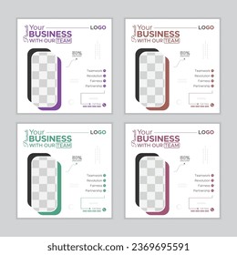 Vector corporate business social media post design template