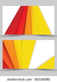 Vector corporate cards templates set. Bright colorful background. Elements for design. Magazine, annual reports vector templates. Eps10