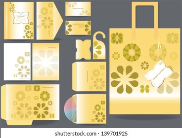 Vector corporate colorful design for bookstore and gift shop